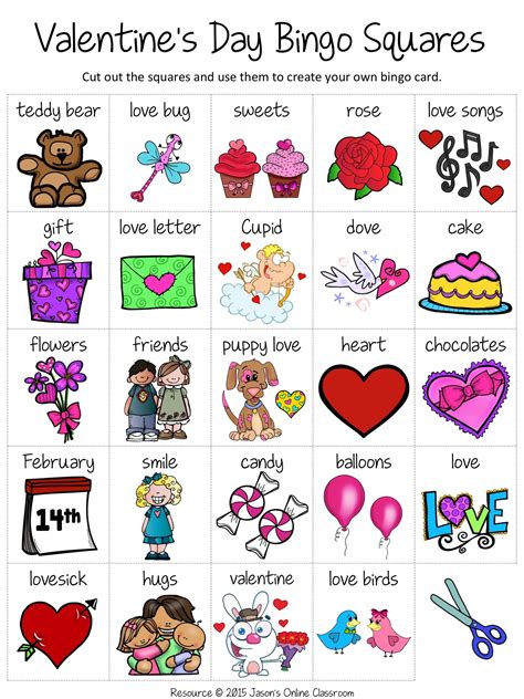 Free Valentine’s Day Bingo Cards .